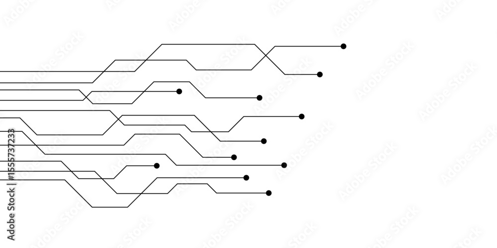 Poster abstract futuristic circuit board illustration, circuit board with various technology elements. circ