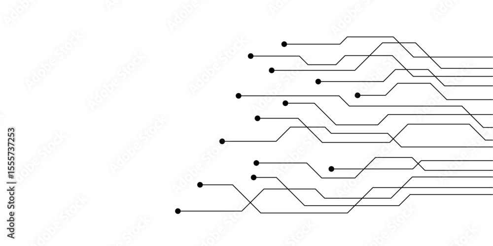 Poster abstract futuristic circuit board illustration, circuit board with various technology elements. circ