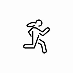 jogging activity icon sign vector