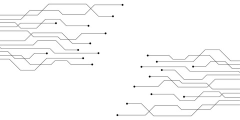 Abstract futuristic circuit board Illustration, Circuit board with various technology elements. Circuit board pattern for technology background. Vector illustration