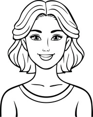 vector illustration of a girl