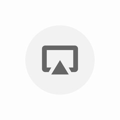 screen wireless share icon sign vector