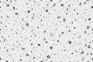 Abstract White Grunge Terrazzo Stone Wall or Floor Surface 