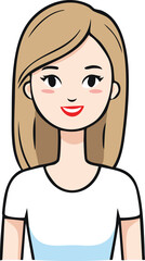 vector illustration of a girl