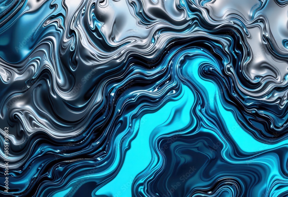 Fototapete abstract blue and silver swirl patterns suitable for computer monitor backgrounds