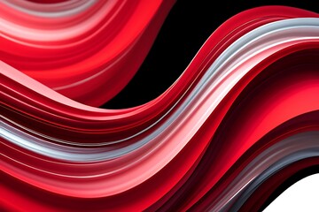 Abstract flowing lines of red and white create a vibrant energetic pattern