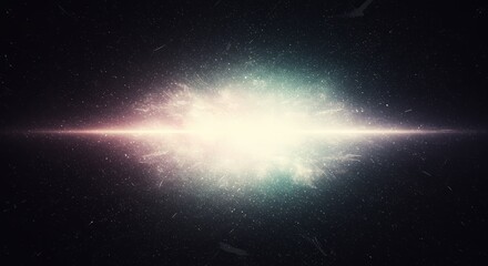 Fototapeta premium Abstract Light Burst with Dark Space Background, Ethereal, Modern Style