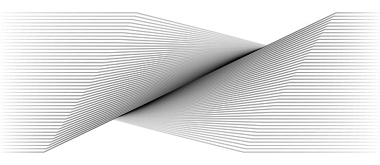 Abstract background with lines. Stripes optical art illusion. Balck and white illustration.