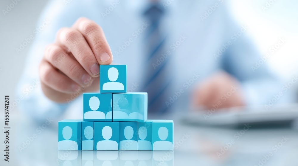 Poster building a strong team collaboration in business success office workspace visual representation prof