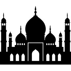 taj mahal silhouette