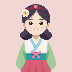 girl with flowers