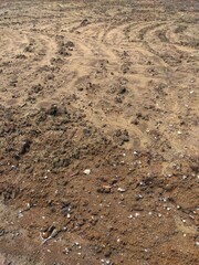 雨上がりの住居解体工事後の更地風景