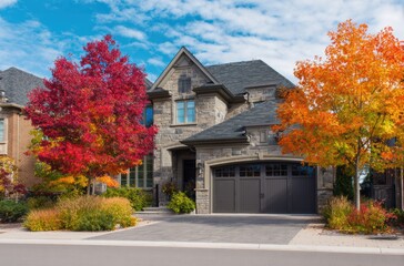 house in autumn
