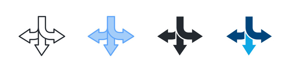 Flexibility Icon Set Multiple Style. Designed In Outline, Blue, Glyph, Dual Tone