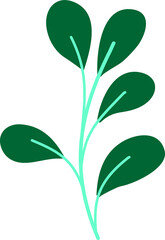 vector illustration of green leaf