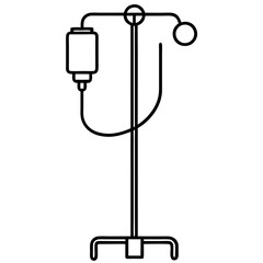 Hospital Drip Stand Illustration