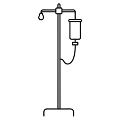 Hospital Drip Stand Illustration