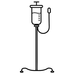 Hospital Drip Stand Illustration
