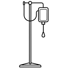 Hospital Drip Stand Illustration