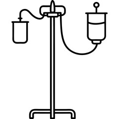 Hospital Drip Stand Illustration
