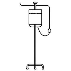 Hospital Drip Stand Illustration