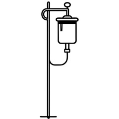 Hospital Drip Stand Illustration