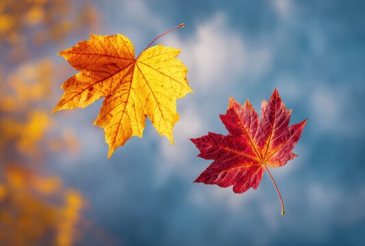 red maple leaves
