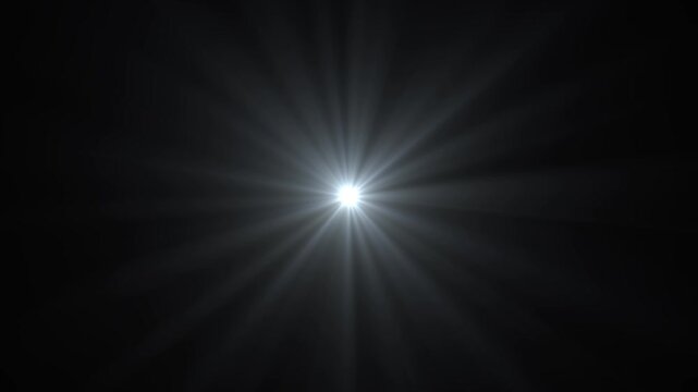 sun burst lens flare Chroma Key. Optical Lens flare shining bright and glare overlay effect video. golden light lens flare overlay video. spotlight effects 4k video Black Background.