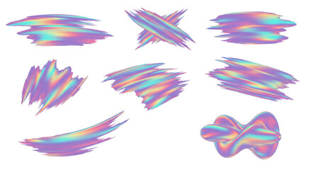 Glitch-inspired distorted colorful angular brush strokes