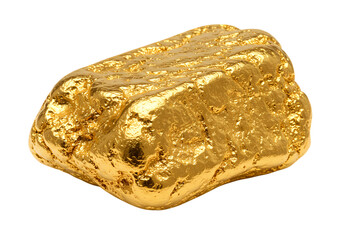 Luminous Gold Nugget: Precious Metal, Investment, Wealth Symbol