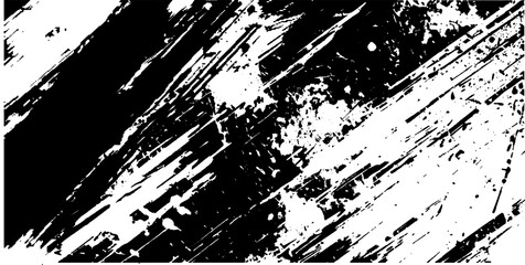 White brush painting over the black background