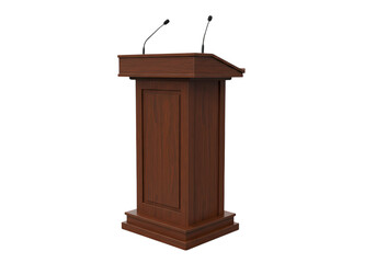 Elegant Wooden Podium: Presentation Lectern for Public Speaking