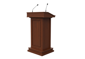 Elegant Wooden Podium: Presentation Lectern for Public Speaking