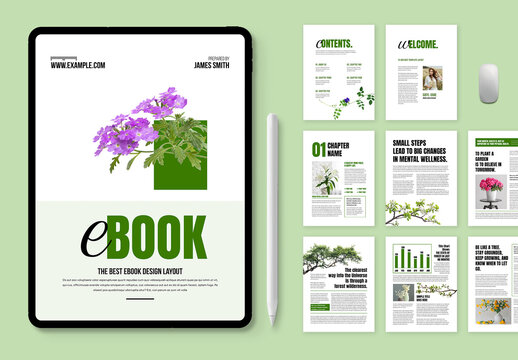 Botanical Ebook Design Layout