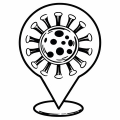 Obraz premium virus icon