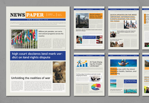 Classic Newspaper Template Layout