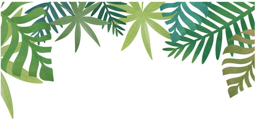 Naklejka premium 열대나무 프레임