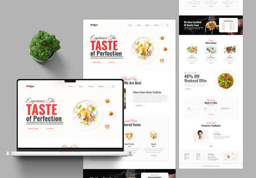Modern Landing Page Design For Restaurant Business
