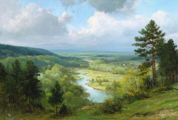 Obraz premium forest in the mountains