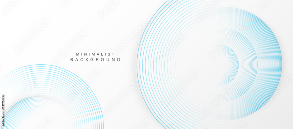 Poster Abstract minimalist background with concentric circular lines.