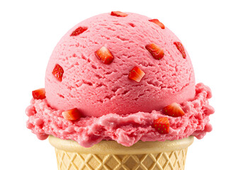 Delicious Strawberry Ice Cream Cone: A Perfect Summer Treat