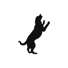 Dog Silhouette Black Icon Vector.