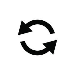 Recycle Arrow Black Icon Vector