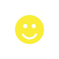 Simile Emoji Yellow Icon Vector.