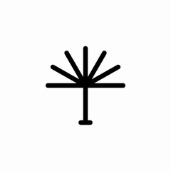 palm tree tropical icon sign vector