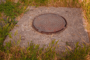 old rusty manhole