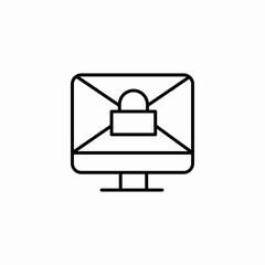 secured email access icon sign vector