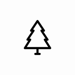 simple pine tree icon sign vector