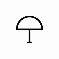 umbrella half circle icon sign vector