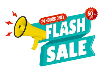 Flash sale logo illustration (24 hours only)